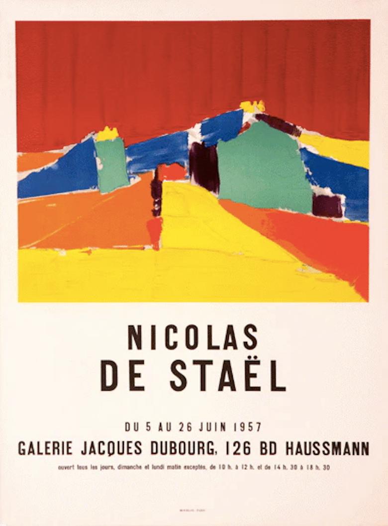 Galerie Jacques Dubourg (d'après) Nicolas De Stael, 1957 - Print de Nicholas De Stael