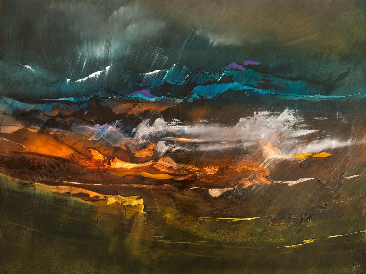 Nicholas Down Abstract Painting - Hidden Moonrise