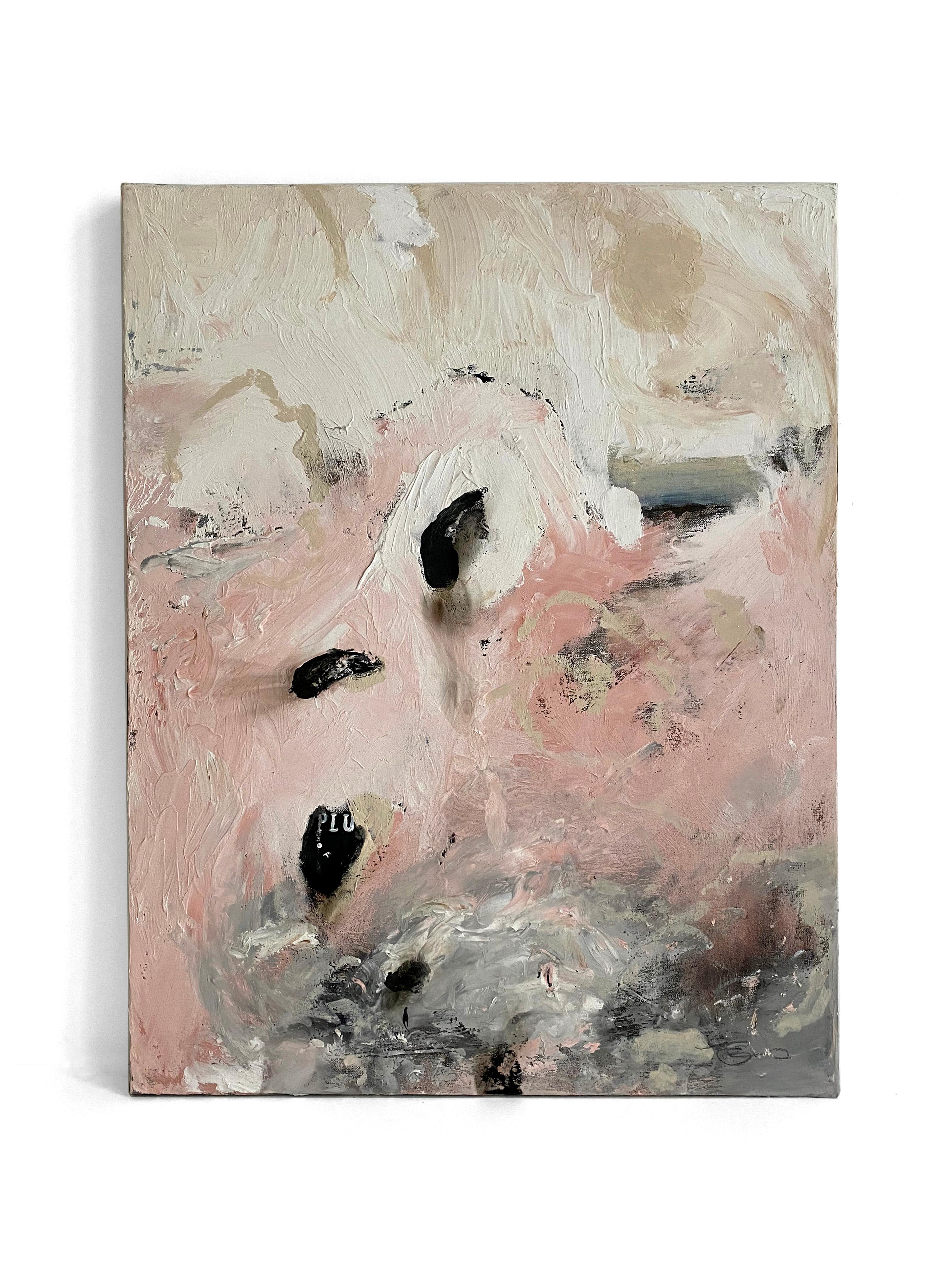 blush abstract painting