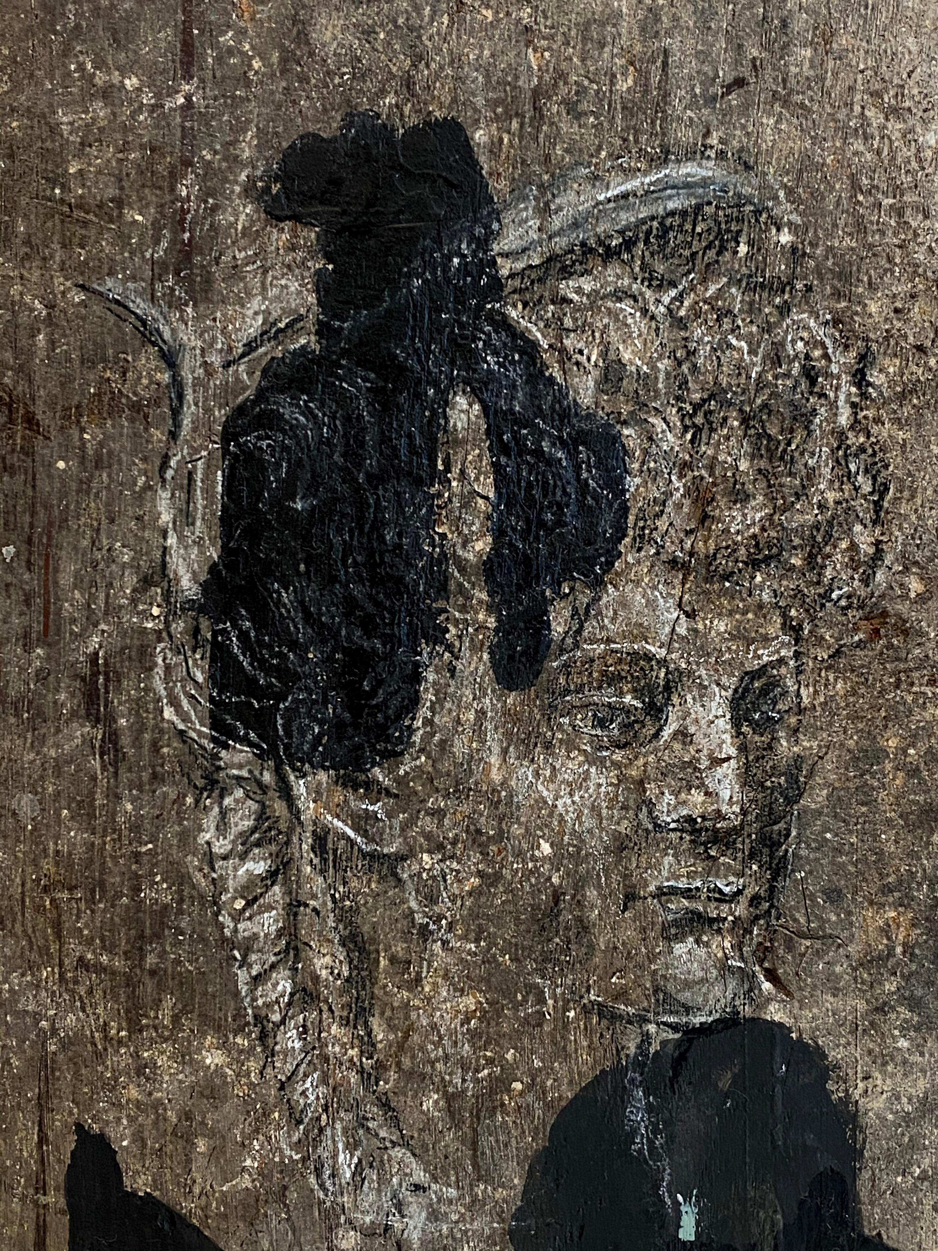 bianco e nero dipinti astratti di donne