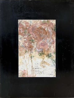 "Floral-Unlit Lamp" (Optional Group of Six: Abstract, Bold, Paintings on Wood)