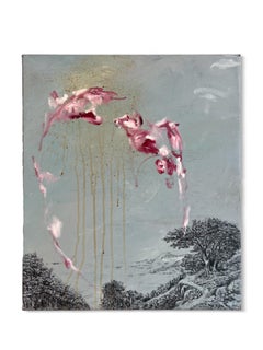 Holy Split I Mixed Media Original Painting on Canvas, Abstract Landscape, 2026