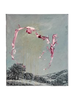 Holy Split II Mixed Media Painting on Canvas, Abstract Landscape, 2026