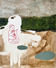 "I Want My Secrets Back" (child, portrait, swan, abstract, landscape painting)