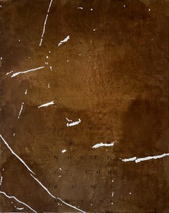 "In Girum Imus" (tipo, poesia, tintura, naturale, neutro, marrone, lino antico)