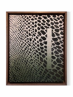 Lacuna 1, Painting, India Ink on Antique Cotton, Modern Abstract Art, Framed