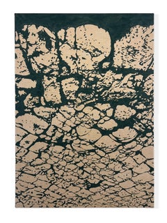 "Once it Comes" (abstract, stone, sculptural, graphic landscape, bold, dynamic)