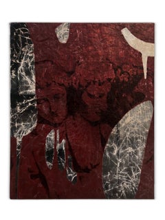 "Pacem Appellant" (Deep Red, Oxblood, Dark, Black, Figures, Original Painting)
