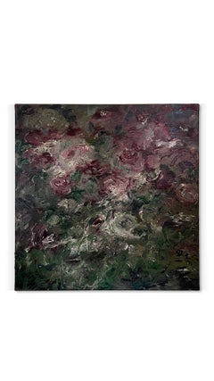 „Potion als Ort“ (Violet Floral, Energetic, Vibrant, Abstract, Landscape)