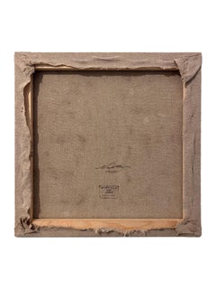 "Rosetten III" (Originalgemälde, abstrakt, Tier, fett, Terrakotta, natürlich)