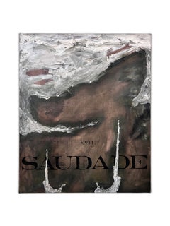 „Saudade“ (schwarz-weiß, reichhaltig, Text, Schrift, abstrakt, surreal, natürlich, neutral)