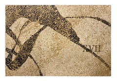 “Scarce XVII” (Abstract, Contemporary, Neutral, Black & White, Graphic Painting)