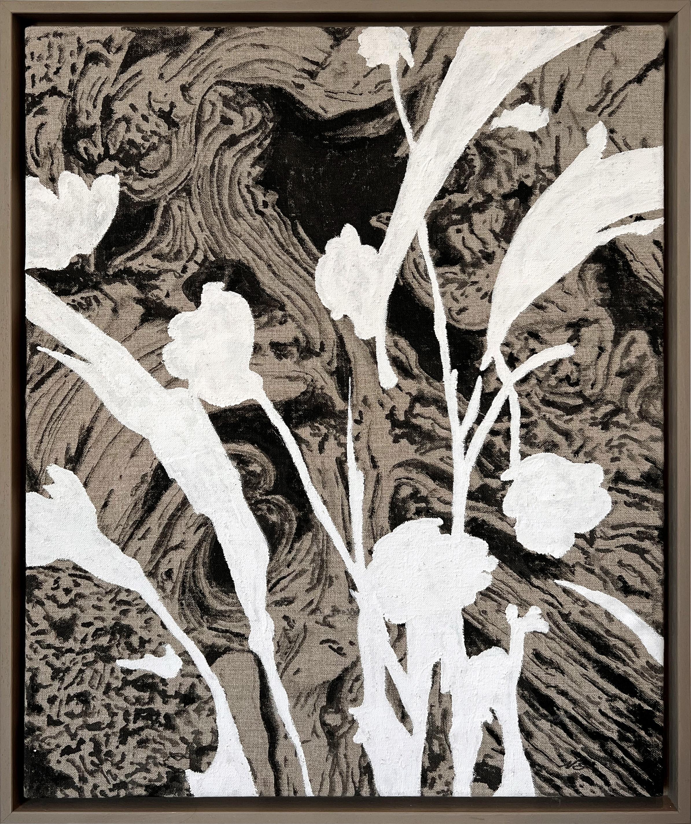 "Tan Planta, Tan Animal III" (Blanco y Negro, Gráfico, Atrevido, Abstracto, Neutro)