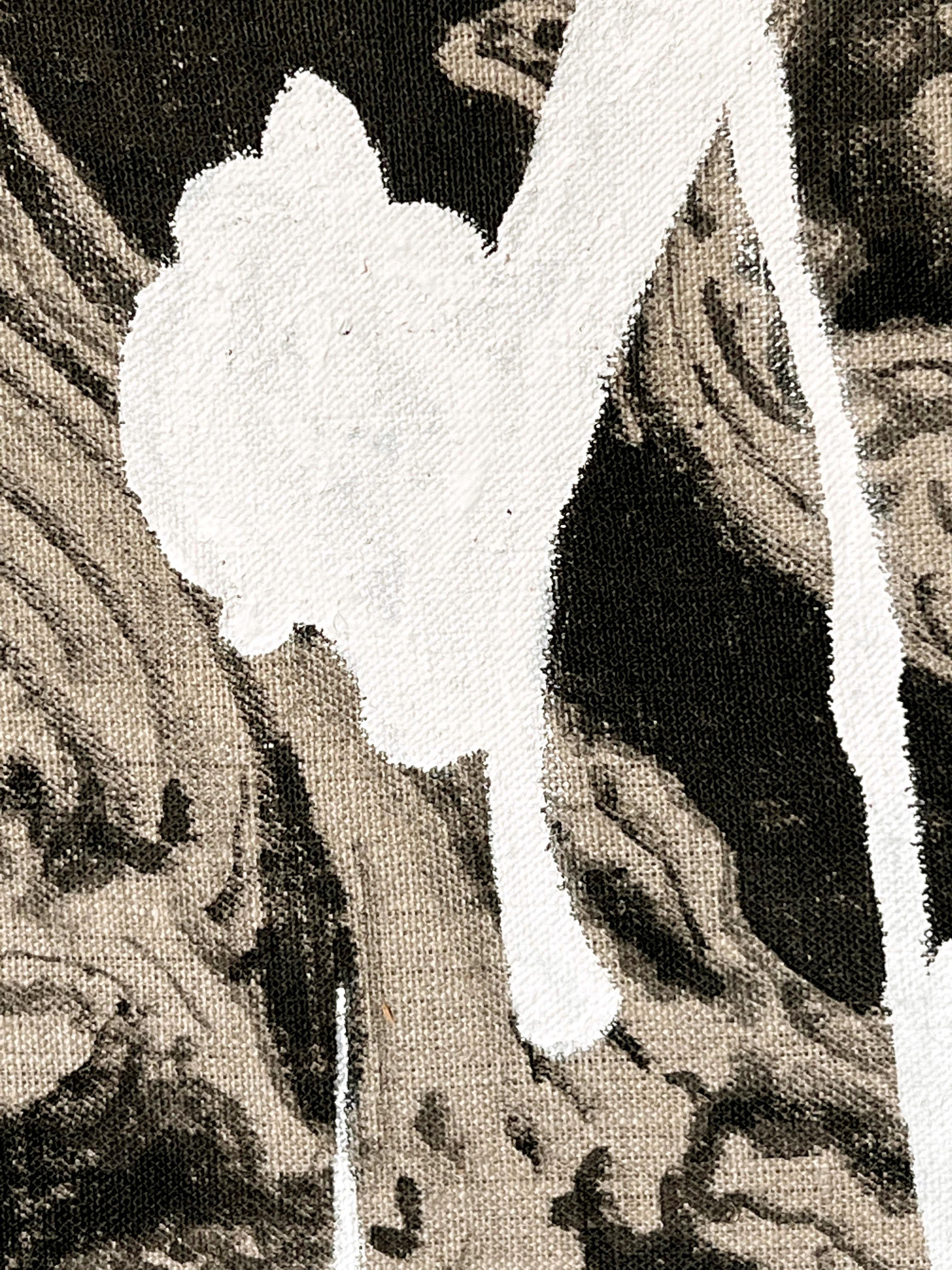 So Plant, So Animal III (Schwarz-Weiß, Grafik, Kühn, Abstrakt, Neutral) (Braun), Abstract Painting, von Nicholas Evans