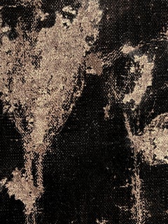 "Straights" (Originalgemälde, Zeitgenössisch, Floral, Blumen, Dunkel, Schwarz)