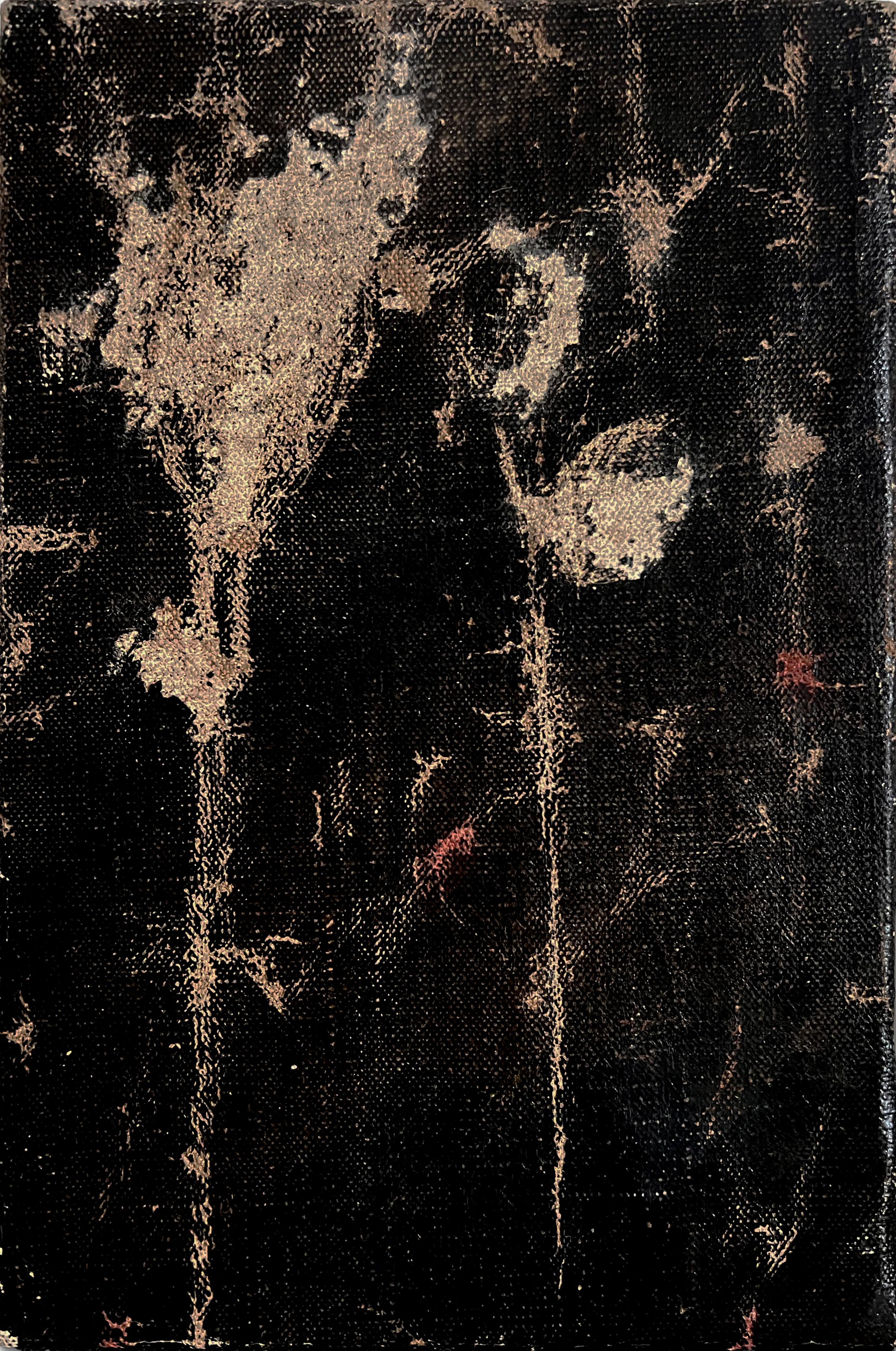 "Straights" (Flora, Original Floral Contemporary Painting, Flowers, Dark, Black)