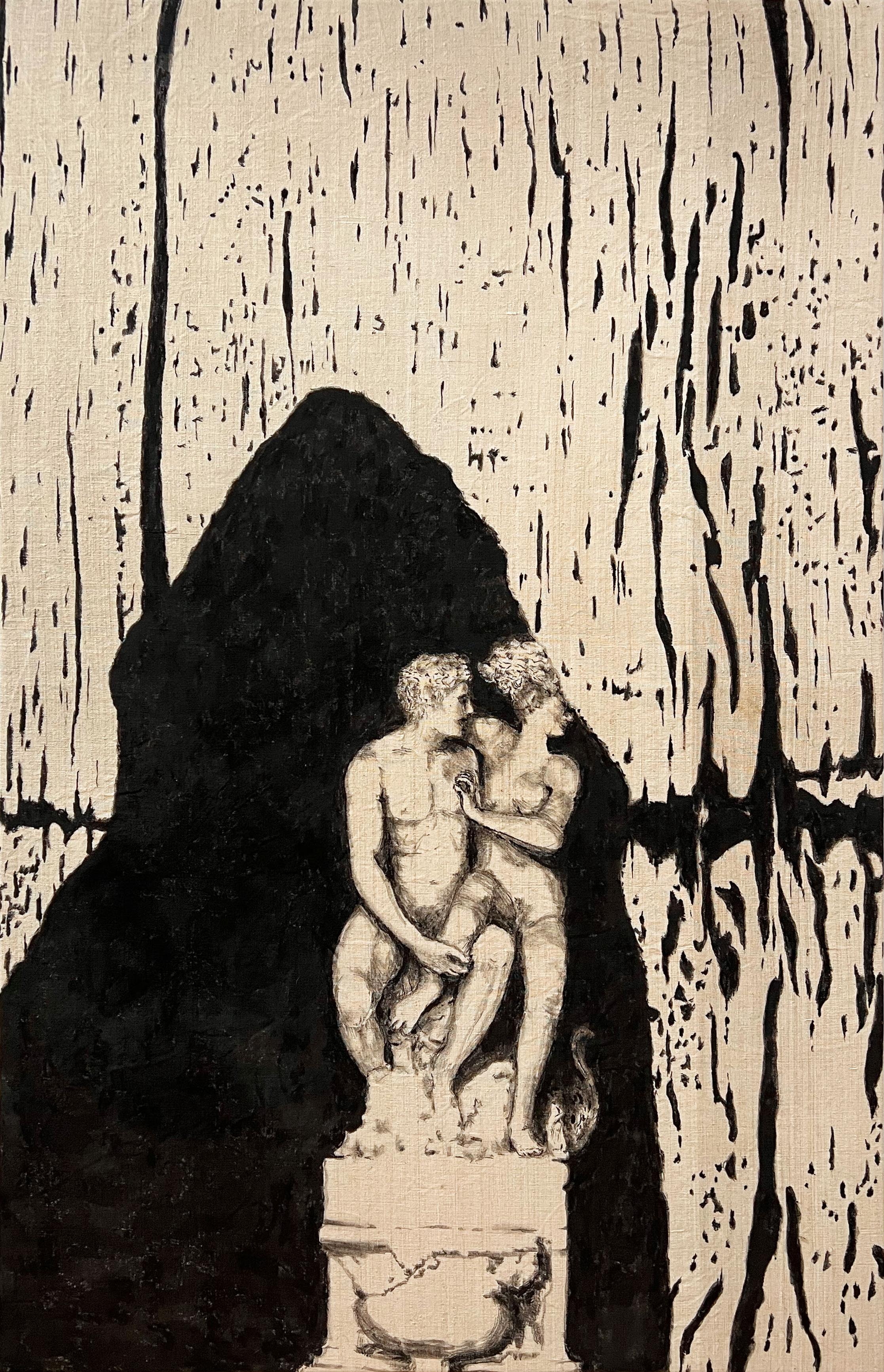 "Tempt Ensemble" (parigino, bianco e nero, donne, monocromatico, sculture)