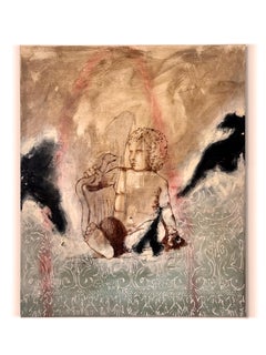 "With Fear, With Blanket 2" (animalia, fauna, figure, snake, portrait, abstract)