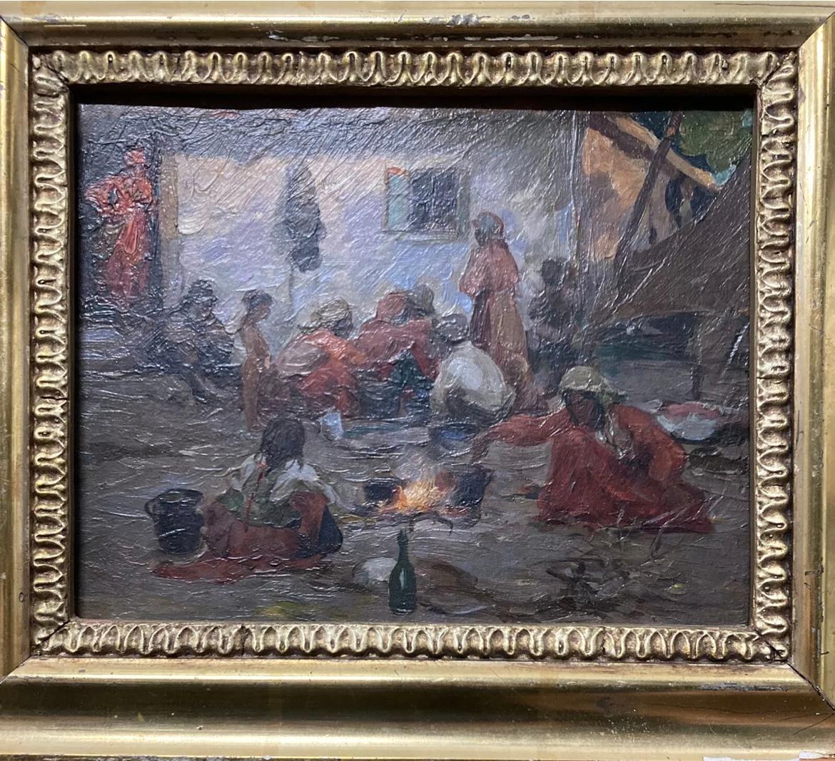 "Gypsy Camp" - Painting by Nicholas Haritonoff 