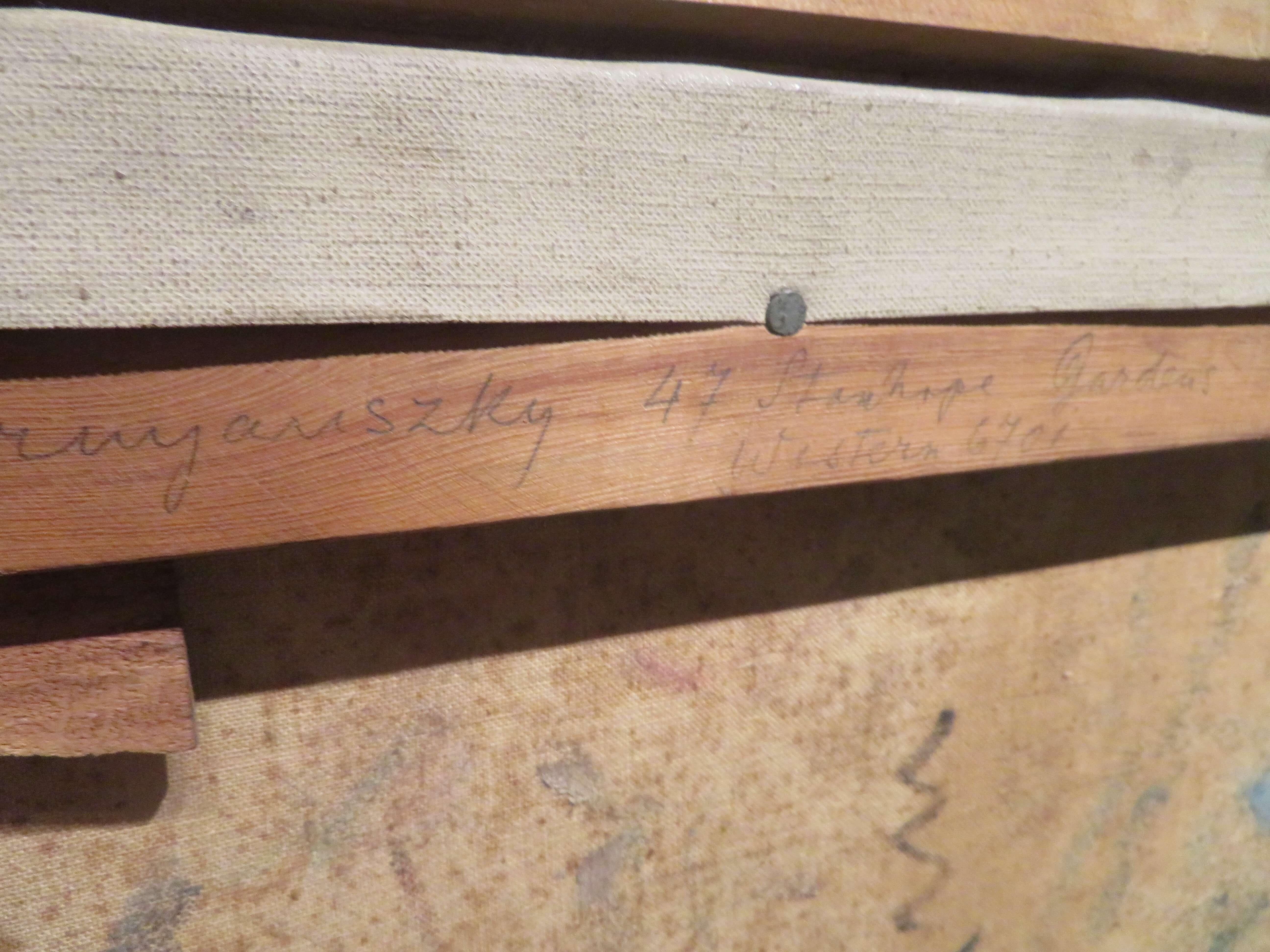 BEAUTIFUL LARGE ENGLISH 1920'S OIL PAINTING - Portrait by Nicholas Hornyansky For Sale 2