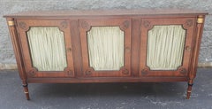 Nicholas James Neoclassic Mahogany Sideboard with Curtains and Mesh Doors