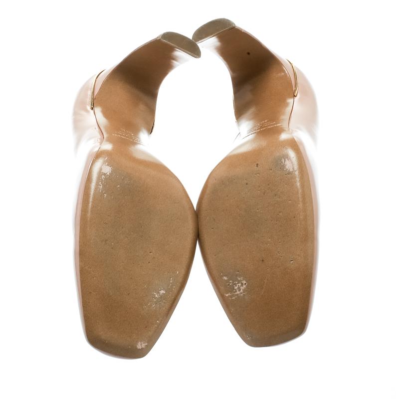 Nicholas Kirkwood Beige Patent Leather Square Toe Pumps Size 40.5 For Sale 1