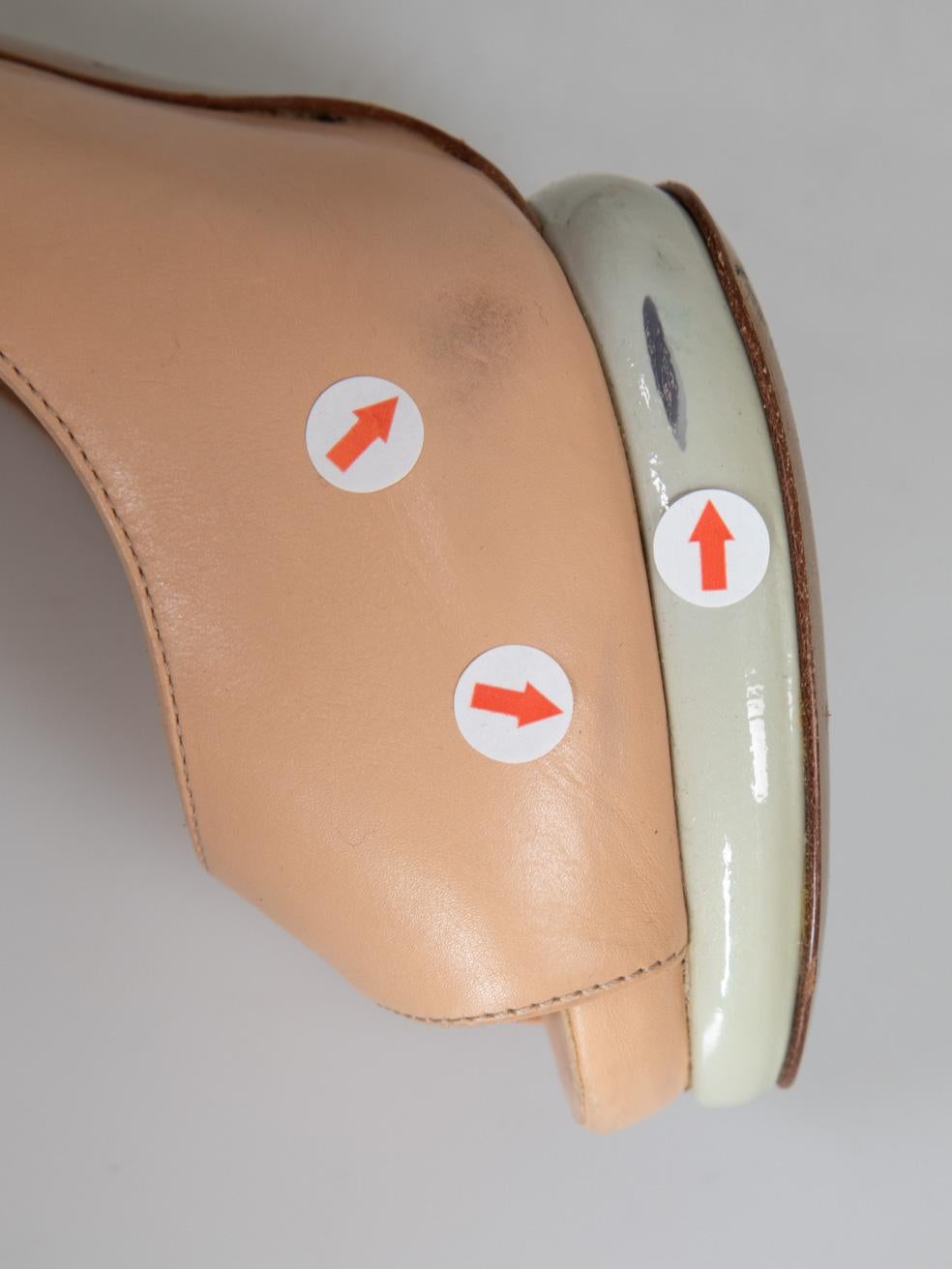 Nicholas KIRKWOOD Talons en cuir beige Peep Toe Taille IT 36.5 en vente 5