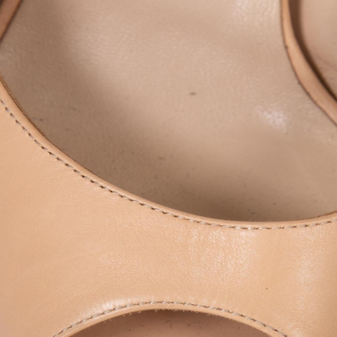 Nicholas KIRKWOOD Talons en cuir beige Peep Toe Taille IT 36.5 Pour femmes en vente