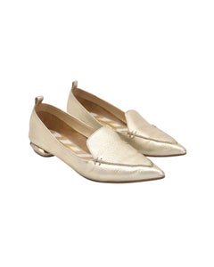 Mocassini Beya di Nicholas Kirkwood in pelle dorata