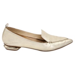 Mocassini Beya di Nicholas Kirkwood in pelle dorata