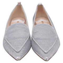 Ballerine a punta Beya di Nicholas Kirkwood con paillettes argentate