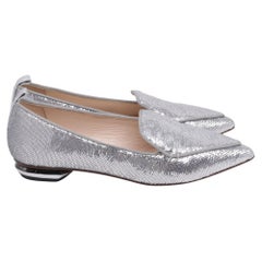Ballerine a punta Beya di Nicholas Kirkwood con paillettes argentate