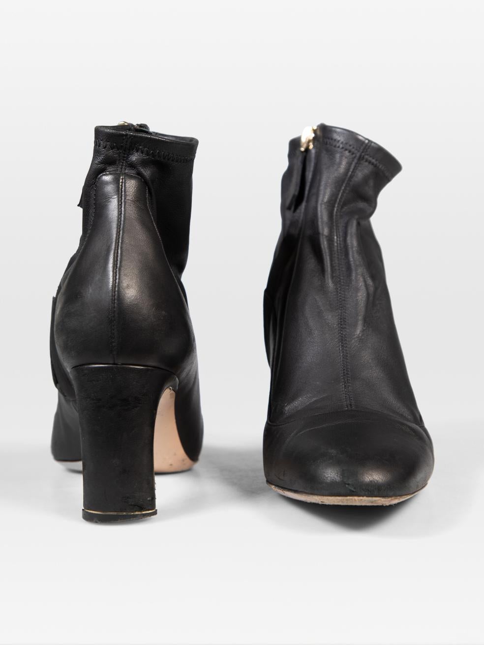 Bleu Nicholas Kirkwood bottes noires en cuir et fausses perles taille IT 38 en vente