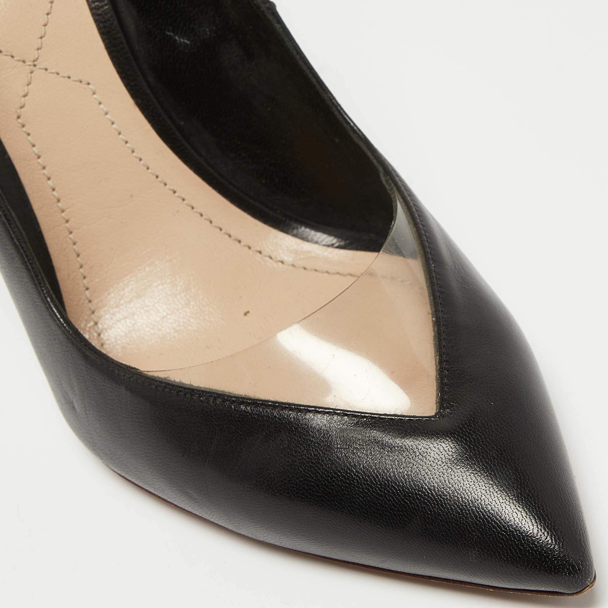 Nicholas Kirkwood Black Leather Bow Slingback Pumps Size 39 For Sale 3