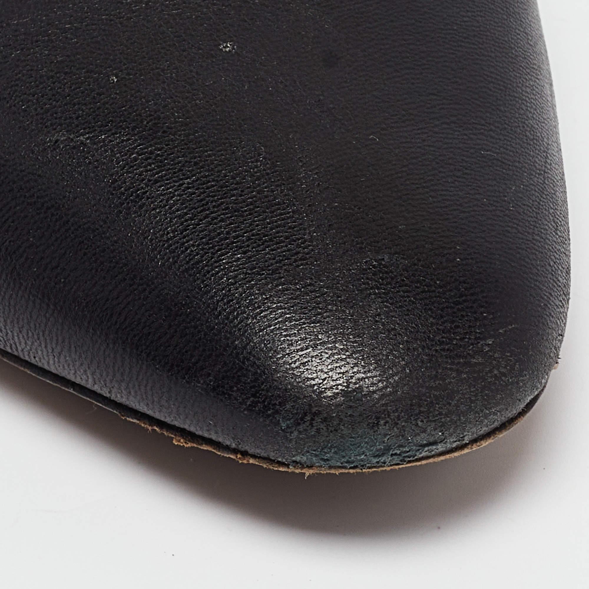 Nicholas Kirkwood Black Leather Casati Flat Mules Size 36 For Sale 3
