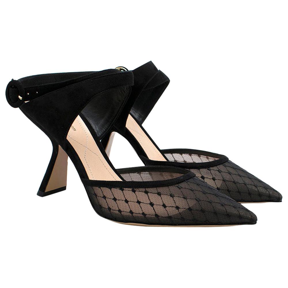 Nicholas Kirkwood Black LEXI Mesh Strap Pumps - Size EU 40 For Sale