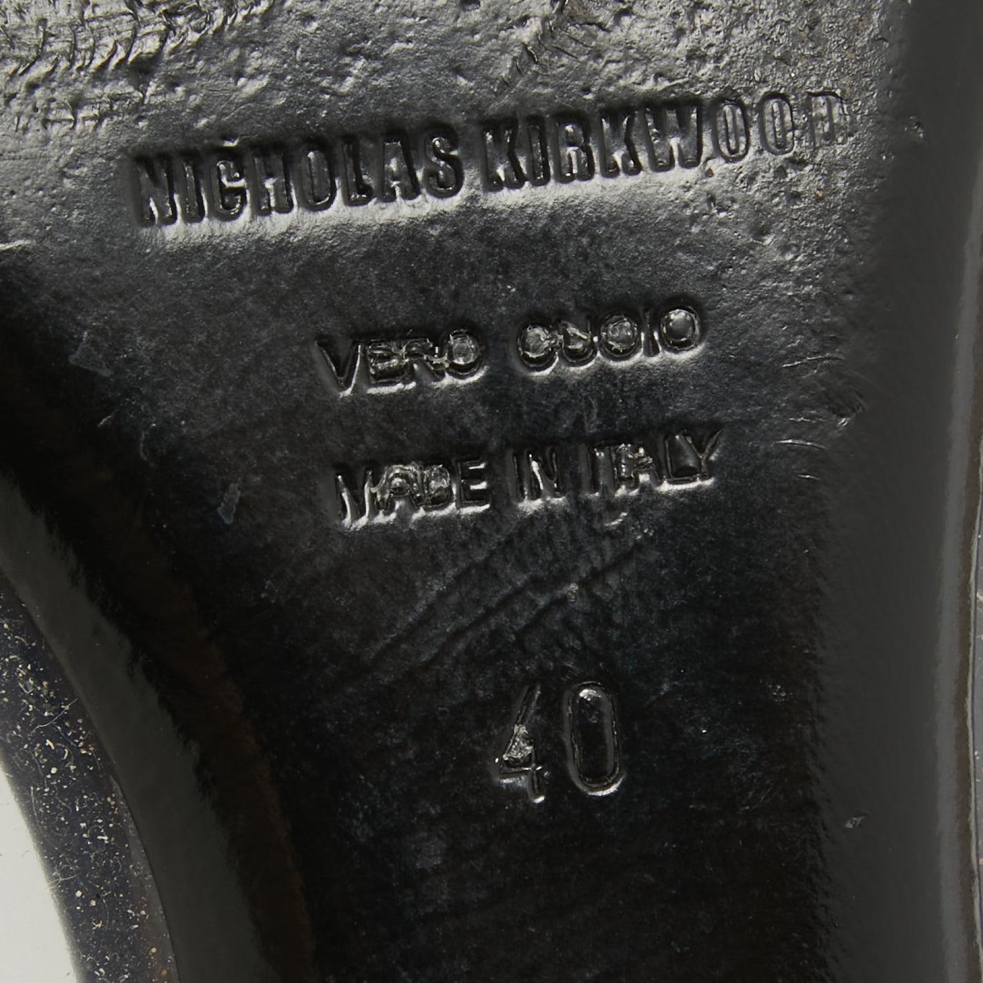 Nicholas Kirkwood Black Patent and PVC Ballet Flats Size 40 For Sale 4