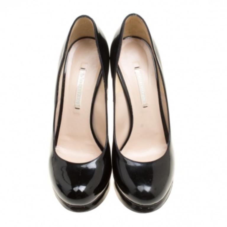 De las mujeres Nicholas Kirkwood Bombas de plataforma de charol negro Talla 38.5 en venta
