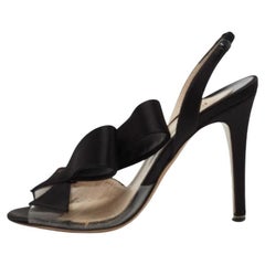 Nicholas Kirkwood Sandales à lanières de satin noir Taille 35