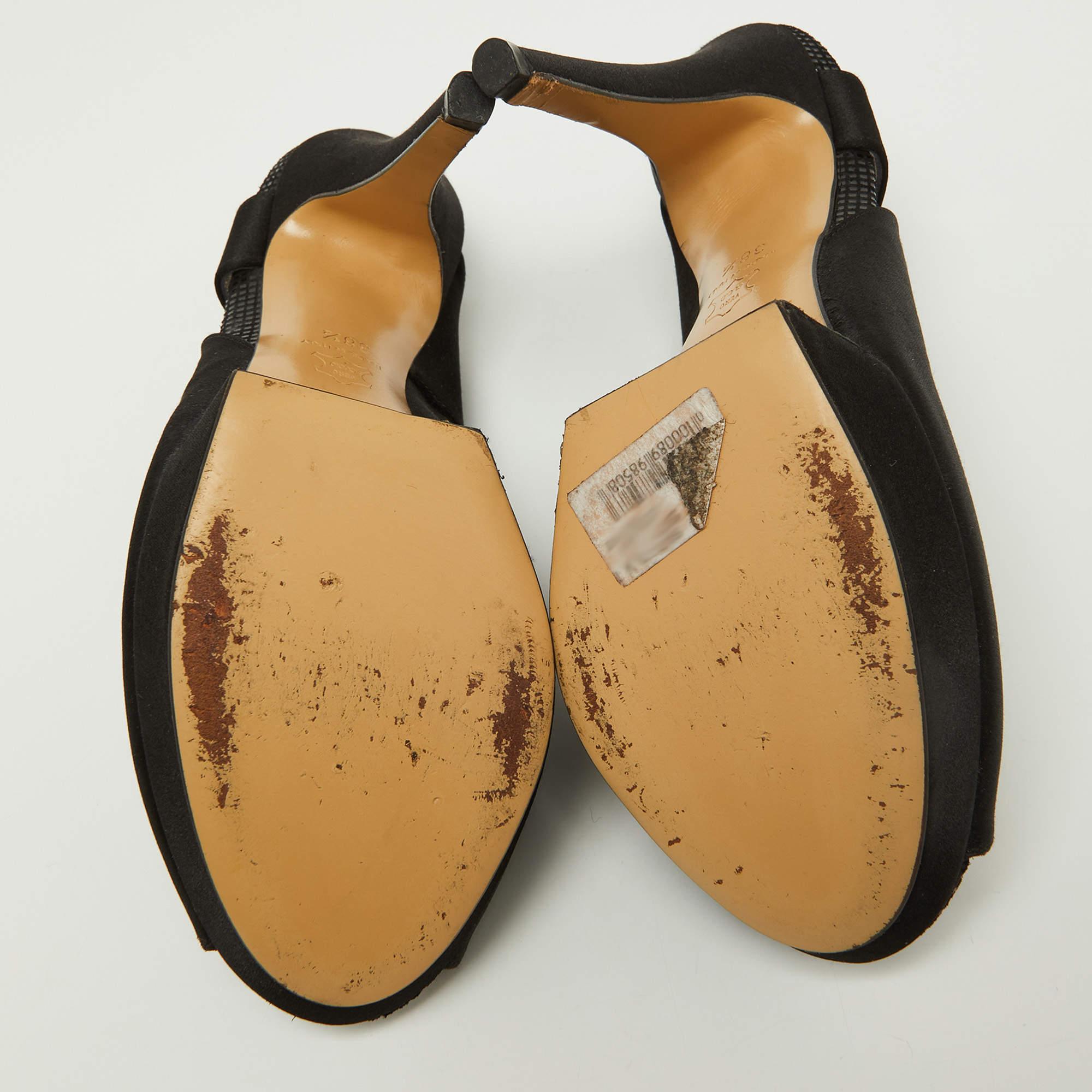 Nicholas Kirkwood - Sandales à plateforme à bout ouvert et bride à la cheville, noires, taille 38,5 en vente 1