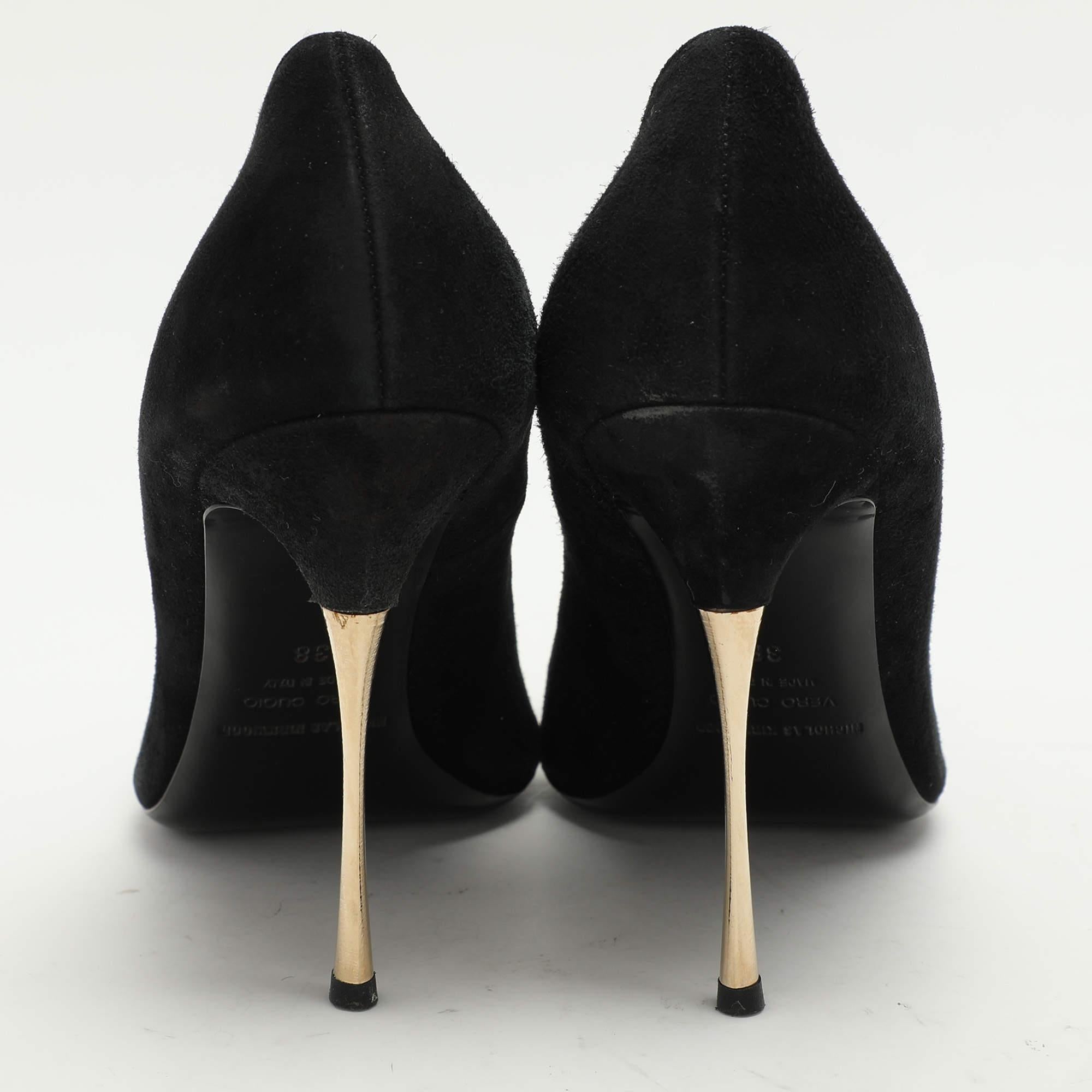 Nicholas Kirkwood Black Suede Eden Pumps Size 38 For Sale 1