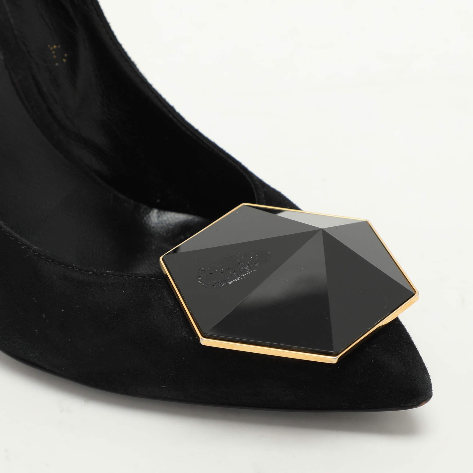 Nicholas Kirkwood Black Suede Eden Pumps Size 38 For Sale 3