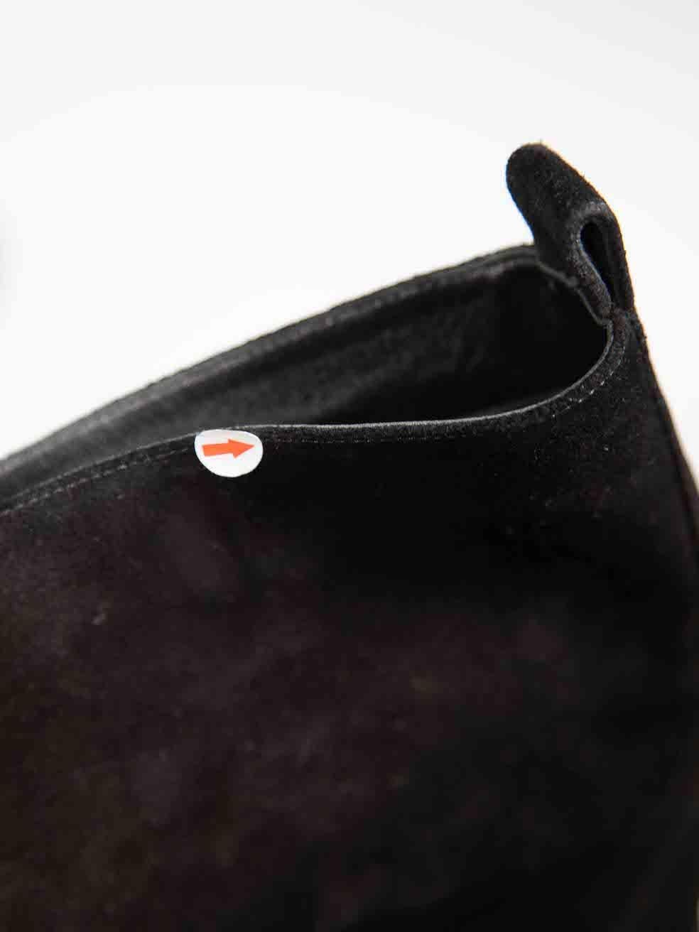 Nicholas Kirkwood Black Suede Faux Pearl Boots Size IT 39 For Sale 3