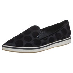 Nicholas Kirkwood Black Velvet And Patent Leather Pointed Toe Flats Size 36