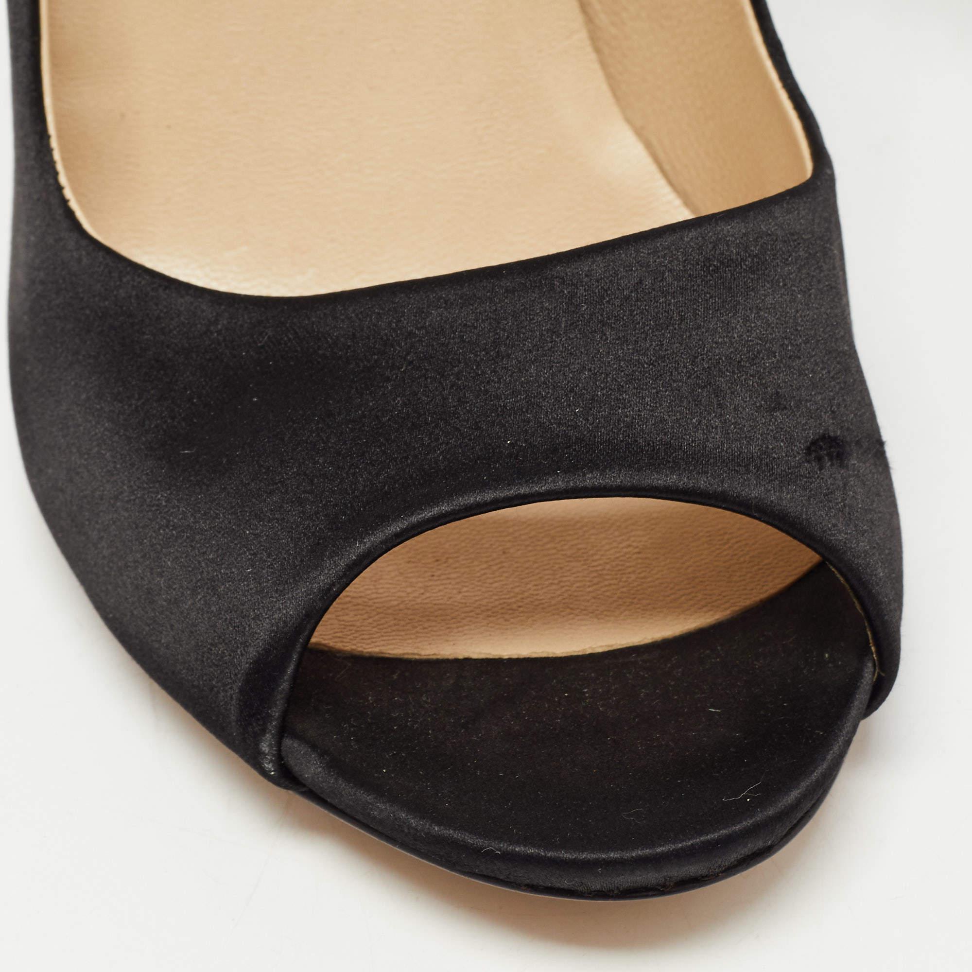 Nicholas Kirkwood Black/White Satin Open Toe Pumps Size 40.5 For Sale 3