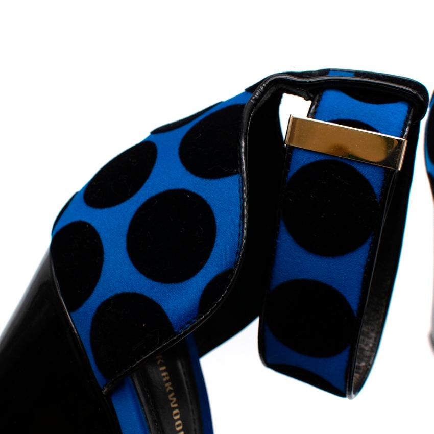 Nicholas Kirkwood Blue & Black Platform Pearl Sandals - Size 38.5 3