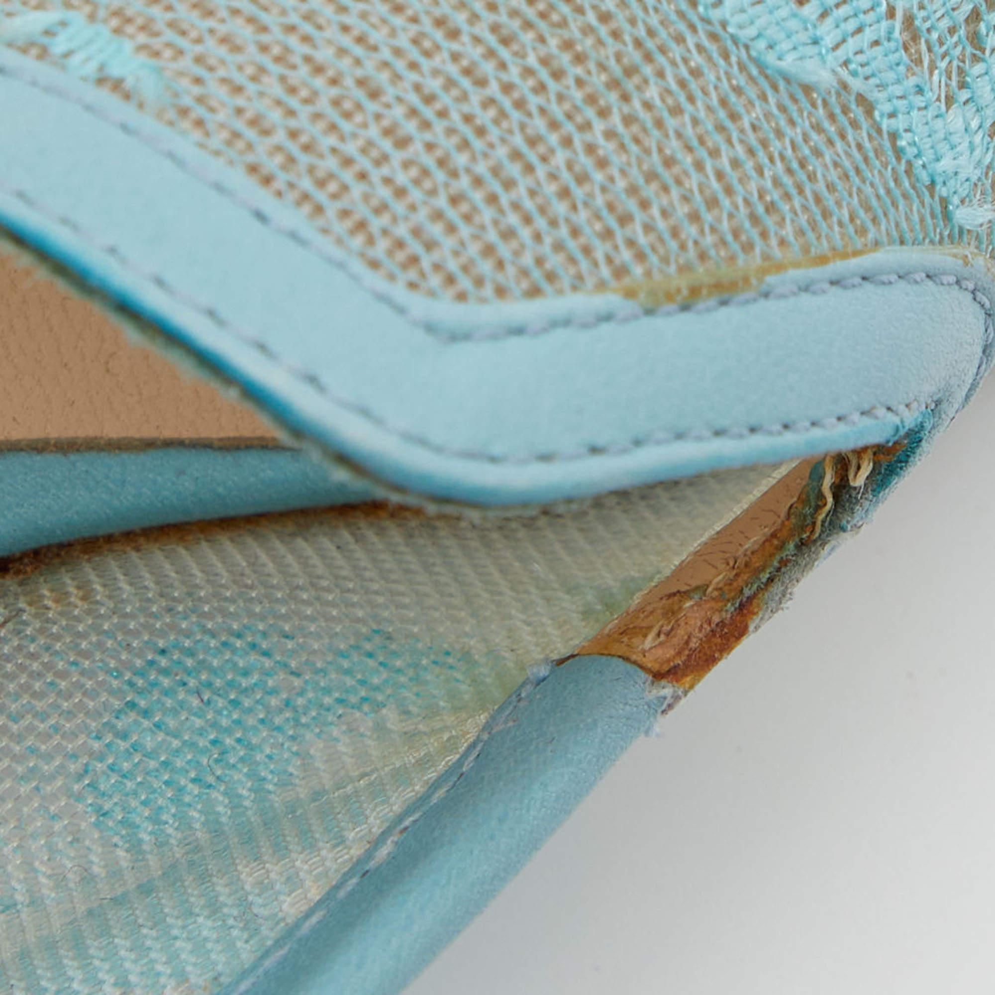 Nicholas Kirkwood Ballerine Casati in pelle e pizzo blu taglia 37 in vendita 3