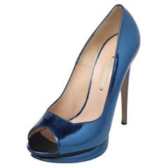 Nicholas Kirkwood - Décolleté in pelle blu taglia 41