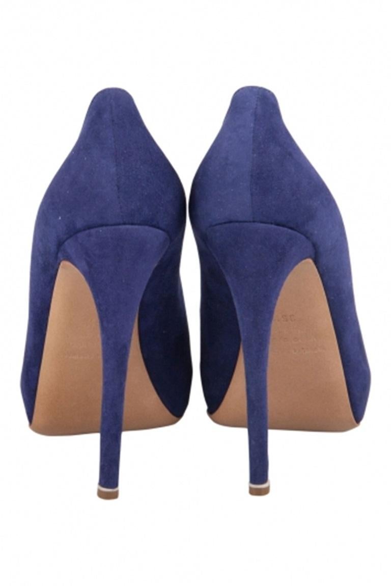 Blu Nicholas Kirkwood - Pumps con plateau in pelle scamosciata blu - misura 36,5 in vendita