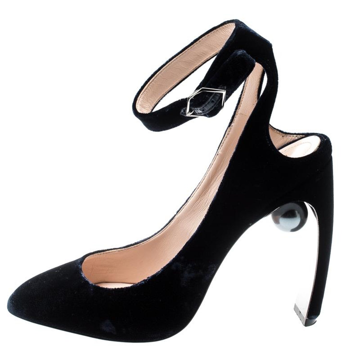Nicholas Kirkwood Blue Velvet Lola Pearl-Detail High Heel Sandals 38 at  1stDibs | nicholas kirkwood lola, blue velvet heels